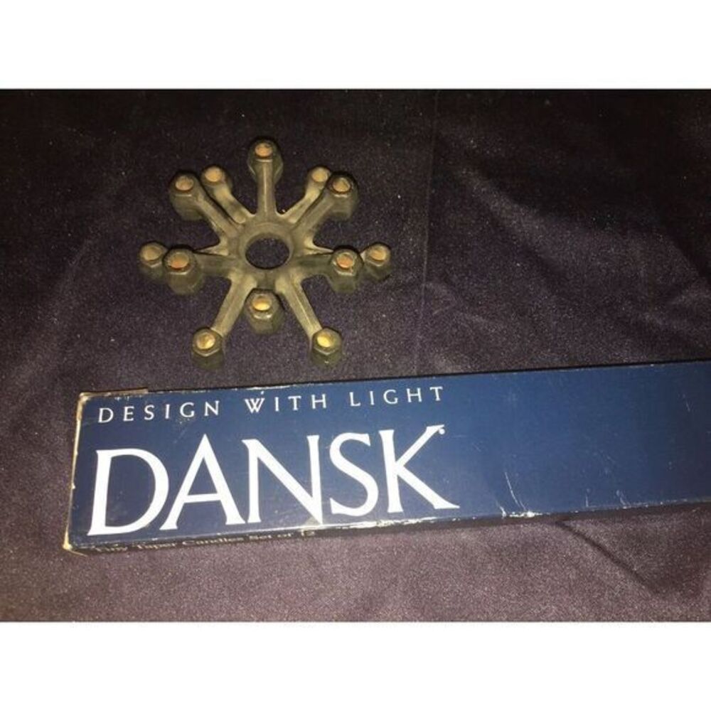Dansk Design w/ Light CastIron Fiesta Spider CandleHolder &12 Tiny Taper Candles